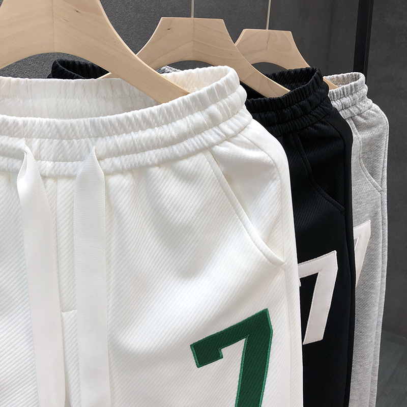 2024 neue Frühling Herbst Bestickte Casual Hosen für Männer Trendy Marke Lose Gerade Hosen Vielseitige Sport Hosen Jogginghose Jogging_voghion.com