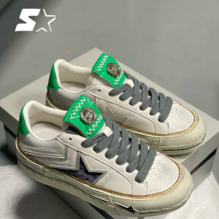 Real Shot of the Popular Thick-Soled Star Sneakers for Women, 2026 Spring New Tennis Shoes, White Lace-Up Sports Casual Shoes Real Shot of the Popular Thick-Soled Star Sneakers for Women, 2026 Spring New Tennis Shoes, White Lace-Up Sports Casual Shoes