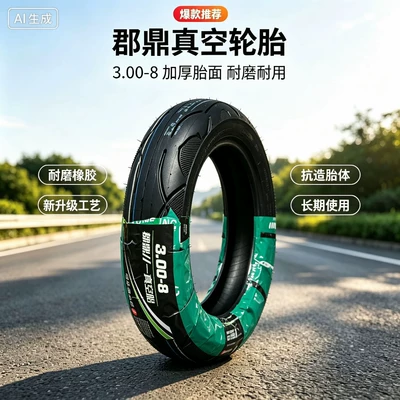 Brand new, unopened 300-8 vacuum explosion-proof tire with anti-slip and wear-resistant design, thickened six-layer tire for electric vehicles