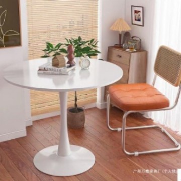 Small Round Table Modern White Simple Nordic Round Table Home Balcony Bedroom Bedside Coffee Table Rental Tulip Dining Table