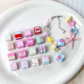 夏日盐系少女方块散珠子串珠材料diy手链项链手机链手工饰品配件