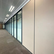 办公室玻璃隔断墙铝合金百叶隔断墙高隔间写字楼装修玻璃隔墙厂家