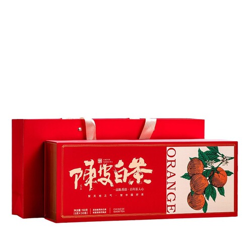 Private version available to order exclusive tangerine peel white tea small square pieces tea gift box independent bag 30 bubbles wholesale company group purchase