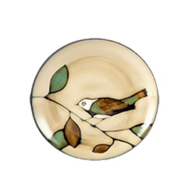 Yuquan de estilo europeo de cerámica pintada a mano vajilla pastoral estilo bajo vidriado color hogar plato comercial plato inteligente al por mayor