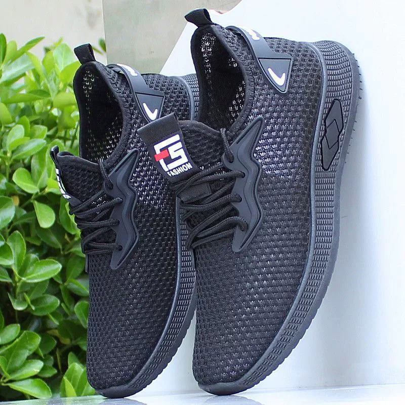 Обувь с полой сеткой, мужские летние сандалии, сабо с сеткой, молодежные белые туфли, легкие кроссовки для бега на мягкой подошве