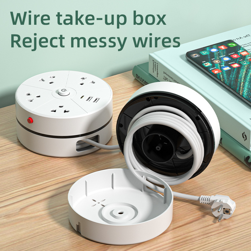 Enchufe de almacenamiento retráctil Enchufe USB estándar tailandés Enchufe de 2 m multifunción Tablero de enchufe poroso