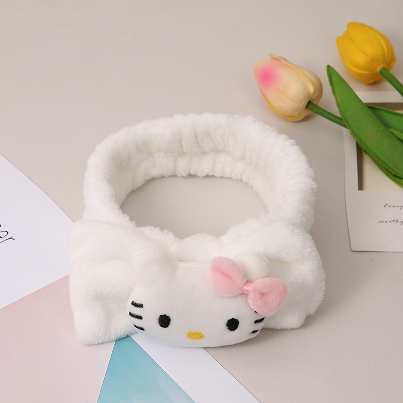 Otoño y invierno dibujos animados peluche lavar la cara cinturón de cabello máscara de mujer lavar la cara cinturón de cabello impermeable estereoscópico impermeable adornamientos de cabello al por mayor