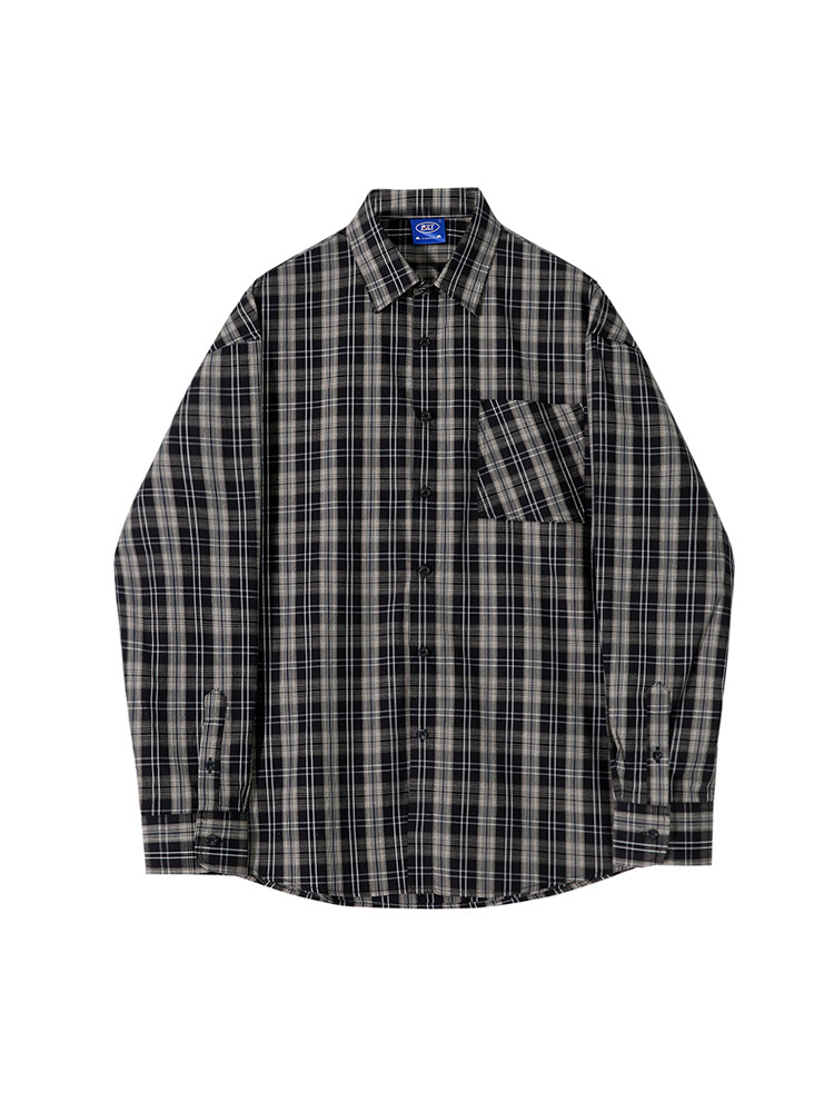 MYQ camisa a cuadros perezosos primavera casual Camisa de manga larga estilo coreano camisa suelta pareja abrigo moda