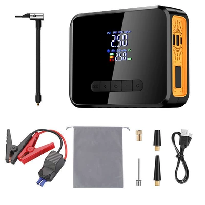 Hava nasosu, Car Portable Intelligent Wireless - black-orange-8000mah