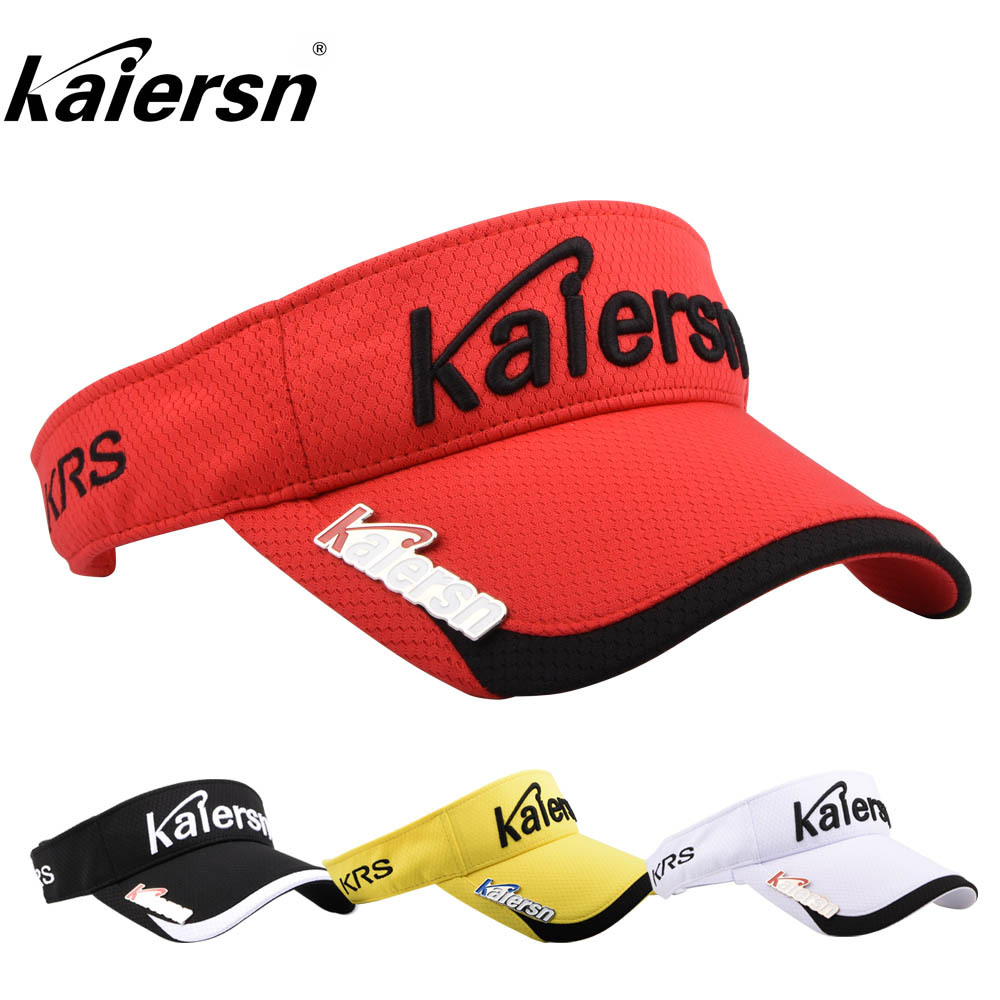 新款Kaiersn高尔夫球帽 GOLF太阳帽 无顶帽气高尔夫帽/球帽带MARK