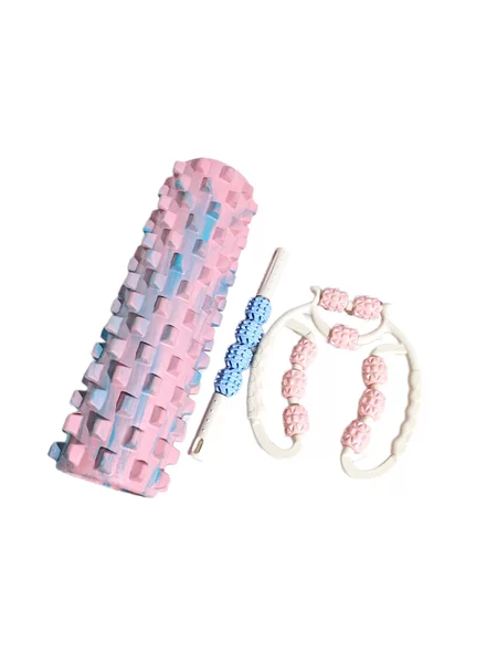 Four-wheel massage stick roller muscle relaxation roll thigh children cervical shoulder backpack non-massager yoga children