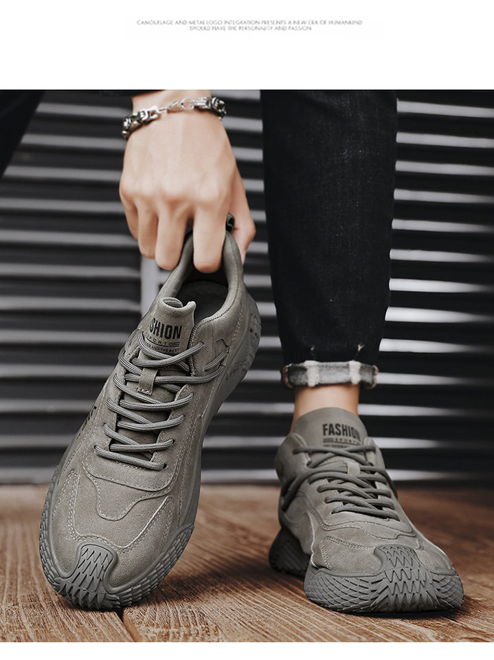 Giày nam cổ thấp da tổng hợp đế cao su chống trượt, kiểu dáng thể thao casual — K2373 màu kaki, K2373 màu xám, K2373 màu đen chi tiết 14
