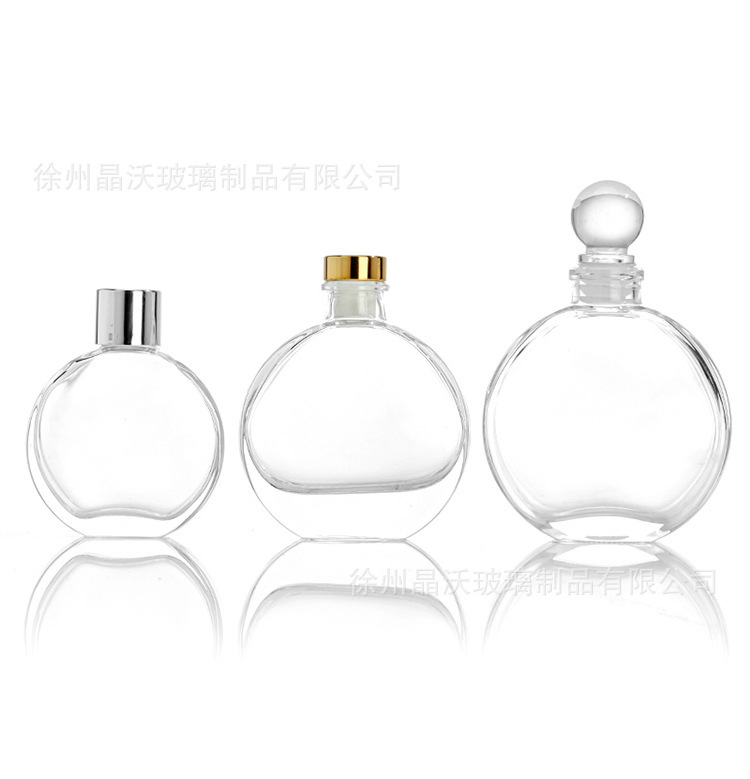 卸売り平円高級アロマボトルガラス瓶空瓶現物アロマボトル100ml 50ml透明無火装飾|undefined