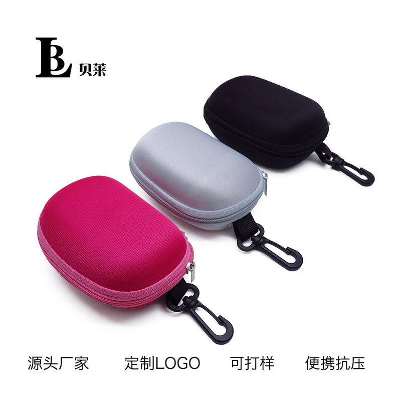 Wholesale Eva Foldable Glasses Case Sunglasses Case Silicone Grip Bag Anti-Pressure Portable Storage Bag with Logo Printing