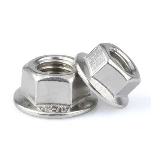304 stainless steel flange nut with slip ring nut M3/M4/M5/M6/M8-M16 hex flange nut