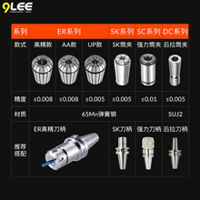 TZ高精度筒夹ER弹性夹头嗦咀CNC加工中心精雕刻机夹头ER16-唐之捐