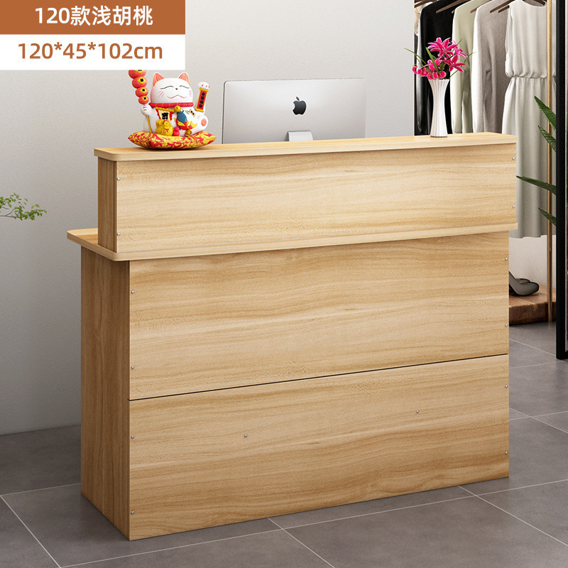 简约现代收银台接待台柜台店铺小型公司前台服装店超市迎宾吧台桌|undefined