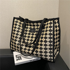 高級感大容量包包女新款帆布媽咪布袋今年流行單肩手提通勤托特包