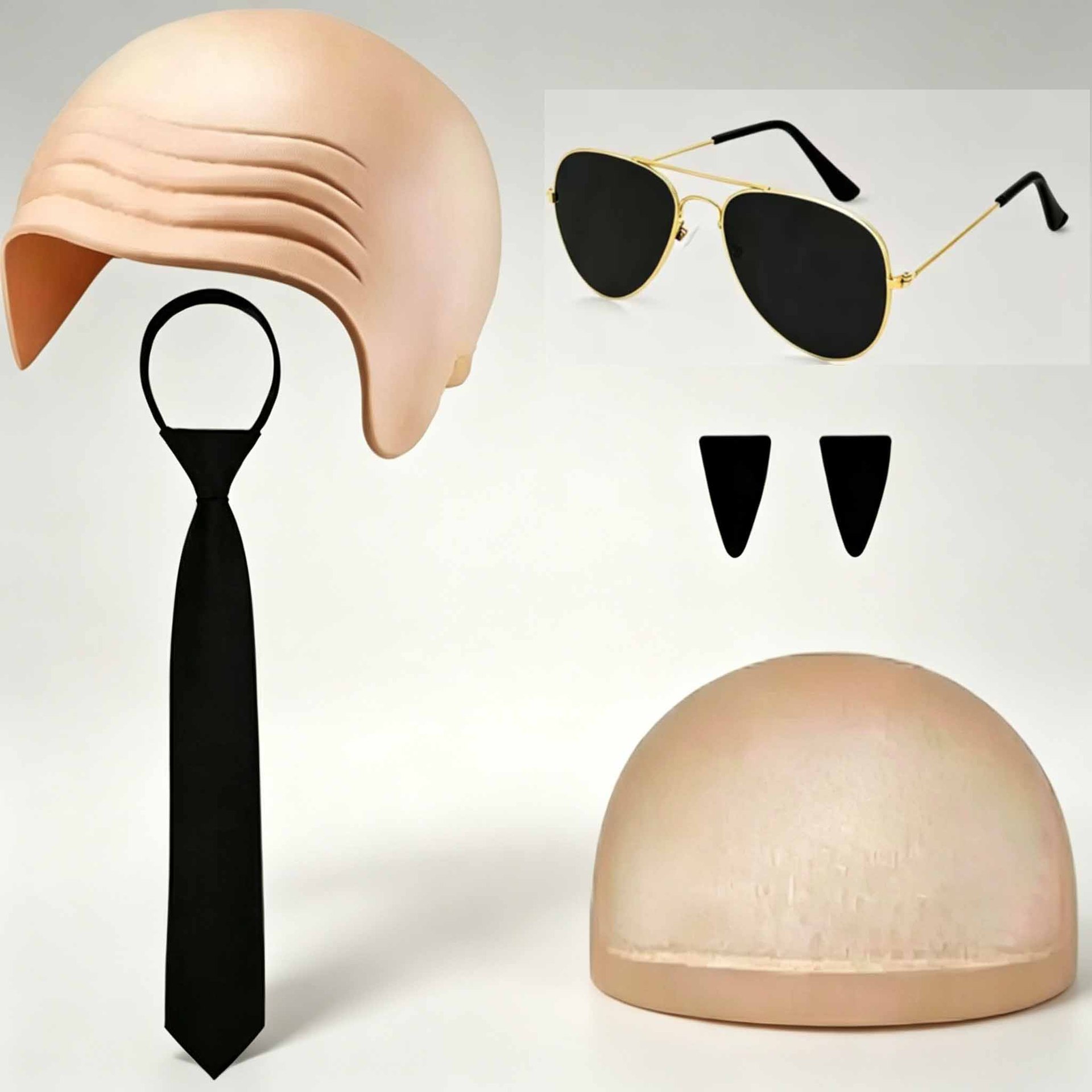 Fabricantes de orejas cortas Halloween látex baldía cubierta de cabeza sin afeitar espectáculo de gala maquillaje máscara cospla