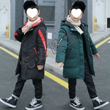 男童棉服中长款冬装童装新款中大童男孩加厚棉衣羽绒棉袄儿童外套