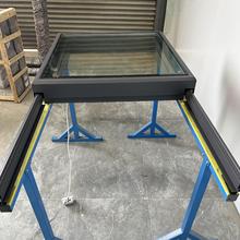 通风屋顶上悬升降阳光天窗平移消防厂房房屋采光窗防雨阳光房排烟