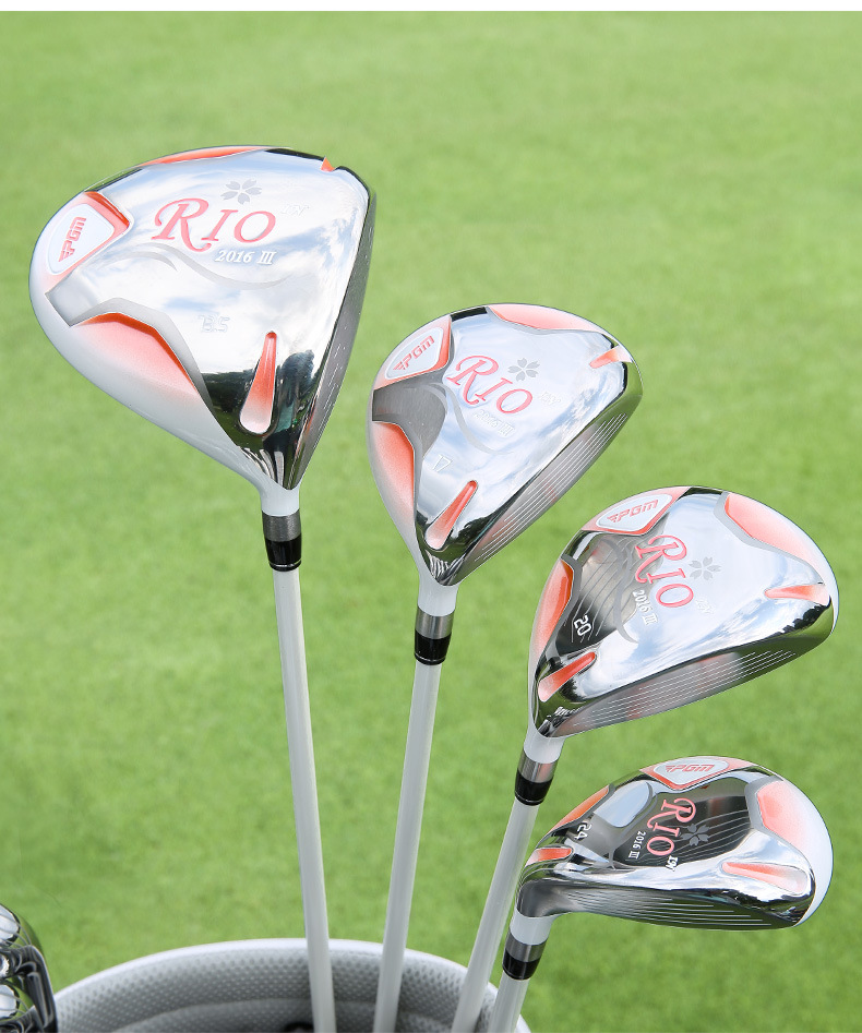 Gậy đánh golf PGM RIO số 1 gỗ titan cho nữ, thân carbon siêu nhẹ, dài 111.76 cm — Trắng Hồng-nữ số 1 gỗ, White Pink-Ladies #3 Wood (không có bao thanh), White Pink-Ladies #5 Wood (không có bao thanh), Trắng hồng-nữ #4H gậy sắt (không kèm bộ gậy) chi tiết 6