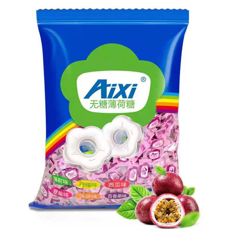 AIXI无糖型薄荷糖圈型硬糖强劲清凉清新口气口香糖前台招待用糖