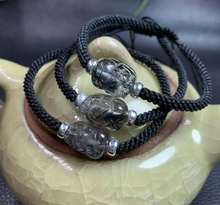 天然黑發晶貔貅手繩 搭配s925銀珠 精品小眾風百搭氣質款可跨境批