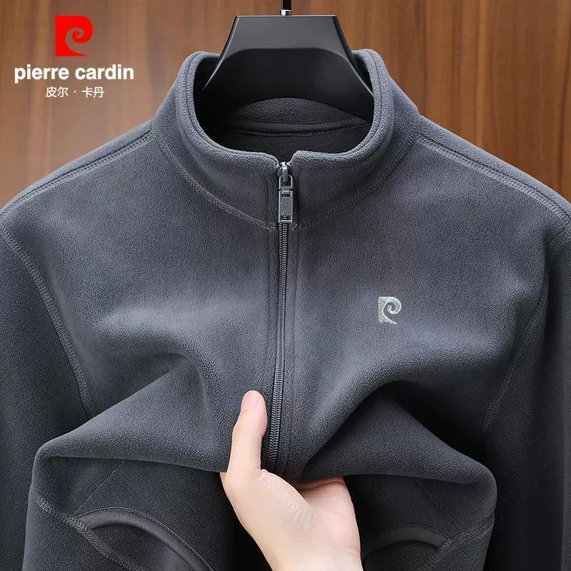 Pilkardan мужская шерстяная куртка с стоячим воротником Толстый шерстяной свитер осень и зима флисс двухсторонний кардиган повседневный свитер