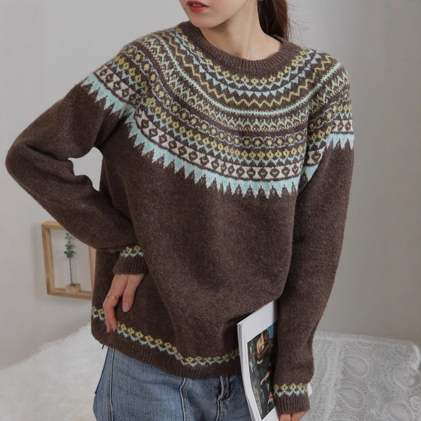 2025 New Women's Fresh Japanese Style Sweater Fashion Pullover Top Warm