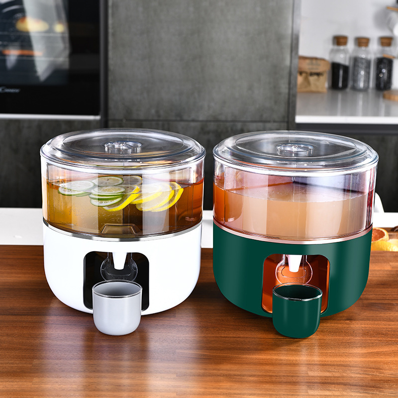 Compartment rotatable cold water bottle refrigerator with faucet large capacity household teapot ice water cup juice drink cold water bucket Compartment rotatable cold water bottle refrigerator with faucet large capacity household teapot ice water cup juice drink cold water bucket