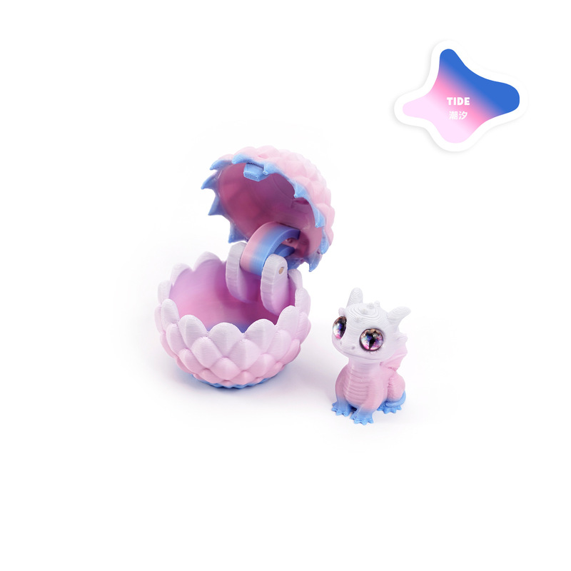 3Dプリント開閉ドラゴンエッグセット、かわいいペットドラゴンオーナメント、手作りギフト、組み立てられたカラフルな装飾、クリエイティブでトレンディなおもちゃ|undefined