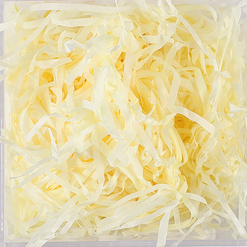Фабричная продажа коробка подарочная из хлопка бумажной крошки (crushed paper silk) и травяной стебель из шелковой ткани, пасхальная-fold заполнение бумажными волокнами 20 грамм