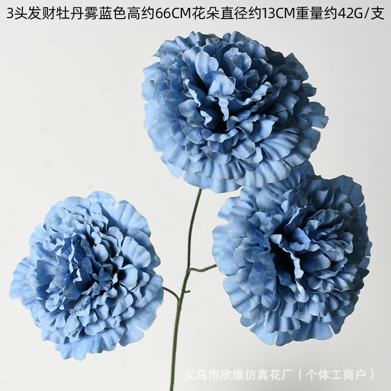 Azul flores simuladas flores falsas flores flores de seda artificial flores de plástico decoración decorativa decoración de boda sala de estar