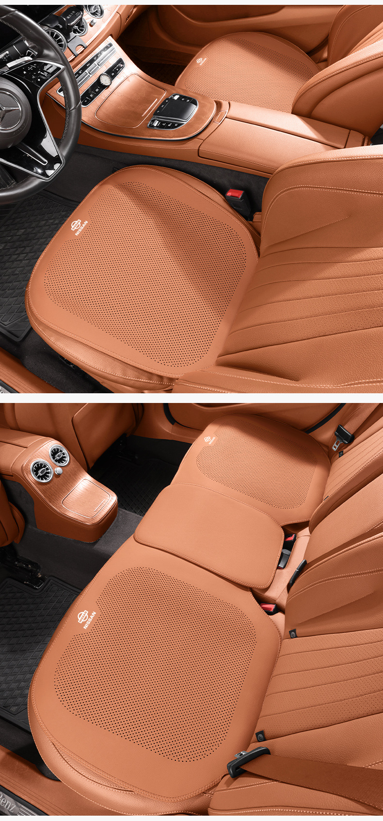 Suitable for Nissan Car Seat Covers Teana Sylphy Tiida N7 X-Trail Almera All-Season Breathable Half-Cover Seat Cushion