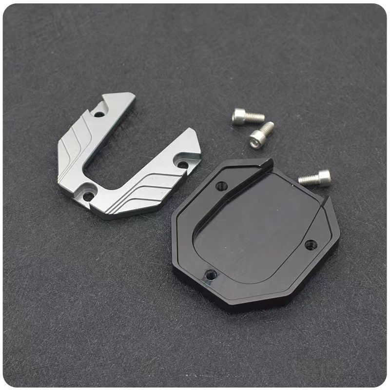 Suministro aleación de aluminio de primera mano coche eléctrico almohadilla de soporte de pie ensanchado patineta pedal de la batería motocicleta bicicleta cubierta de soporte de un solo lado