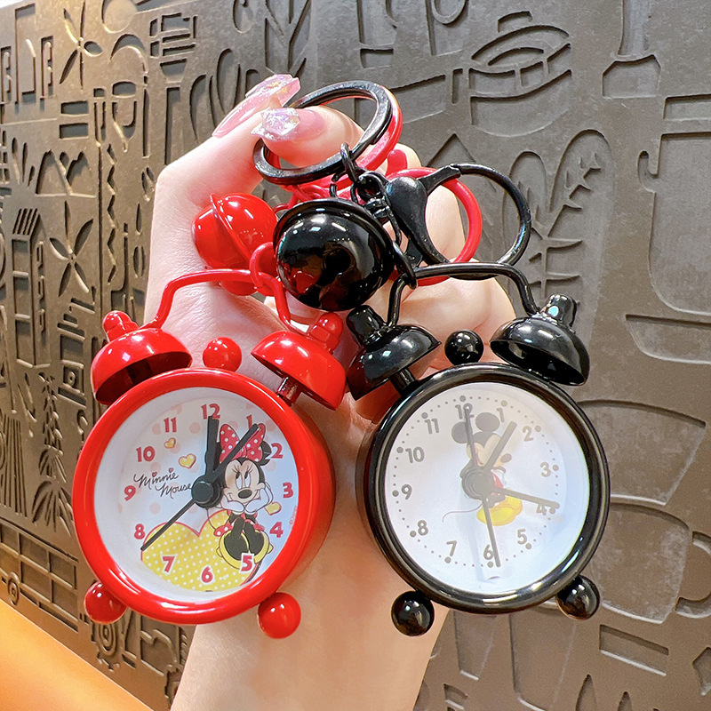 Mini Metal Alarm Clock Keychain DIY Pendant Student Backpack Decoration Wholesale Mini Metal Alarm Clock Keychain DIY Pendant Student Backpack Decoration Wholesale