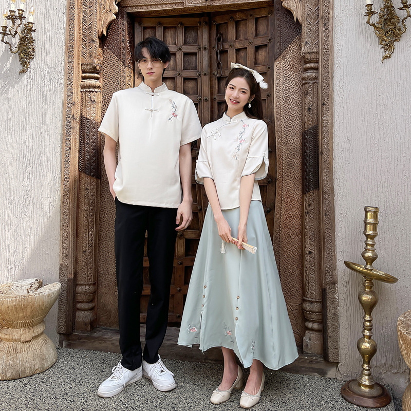 Real Shot Couple Dress Class Dress suit Chinese Style Academic Style Hanfu Graduation Photo