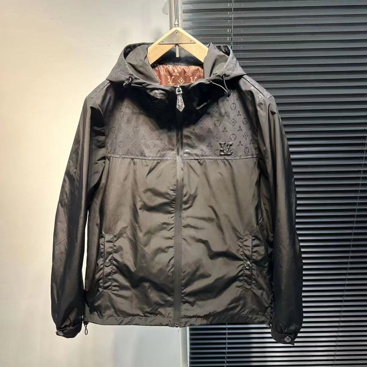 Light Luxury 2024 New Spring and Summer European Hooded Dark Flower Jacket Trendy Brand Stylish Versatile Men's High-end Jacquard Jacket