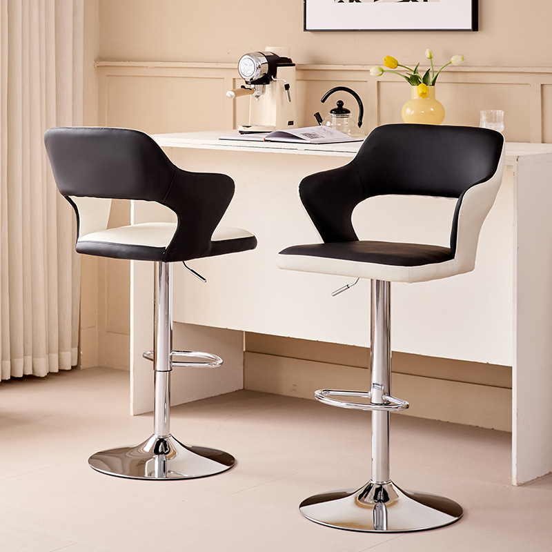 Adjustable Height Chair, Front Desk Bar Stool, Bar Chair, High Stool with High Backrest, Cashier Counter Stool, Commercial Bar Chair