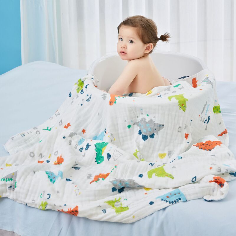 Baby Bath Towel, Newborn Pure Cotton Gauze Blanket, Baby Bath Towel, Children's Water-Absorbent and Quick-Drying One-Piece Drop Shipping Baby Bath Towel, Newborn Pure Cotton Gauze Blanket, Baby Bath Towel, Children's Water-Absorbent and Quick-Drying One-Piece Drop Shipping