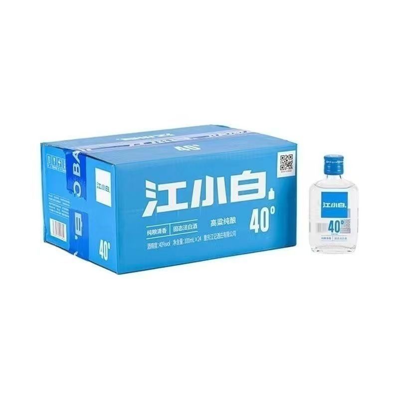 江小白40度100ml*24瓶小曲清香型小瓶酒粮食酒高粱酒口粮酒整箱