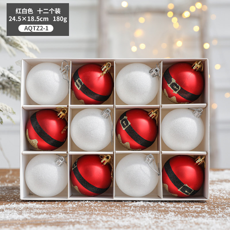 6CM rojo y blanco set Ball/12 PC/180g