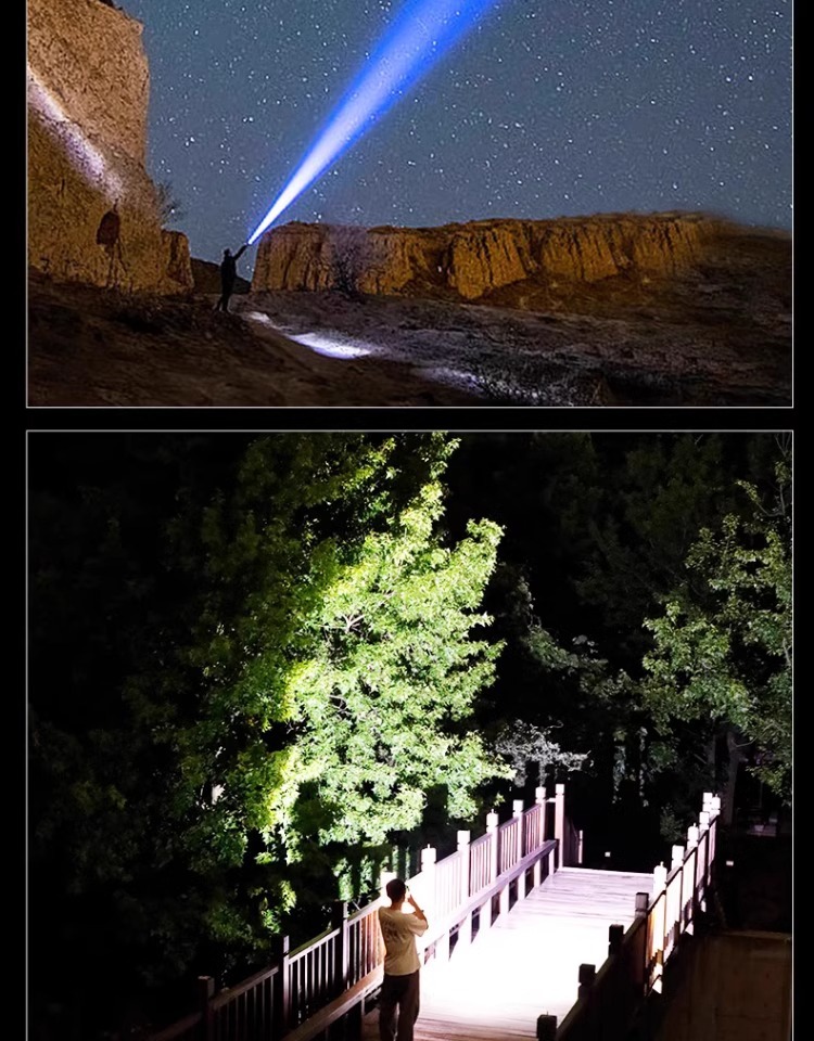 Wholesale Multifunctional Flashlight with Strong Light, Rechargeable, Ultra-Bright, Outdoor Portable Led Spotlight with Magnetic Attachment Work Light