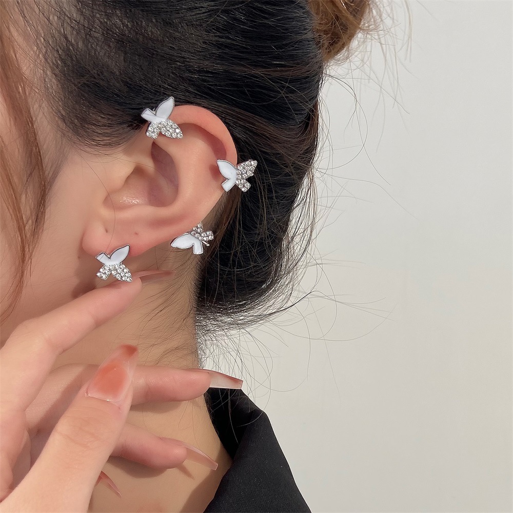 Fashion Diamond-studded Butterfly Ear Bone Clip Single display picture 3