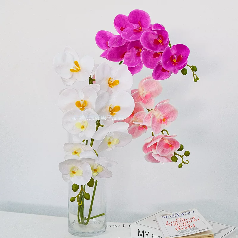 Роскошь лёгкий ins девяти-главая Phalaenopsis искусственный цветок фальшивка композиция флористический стол декоративный цветок композиция украшение изделия