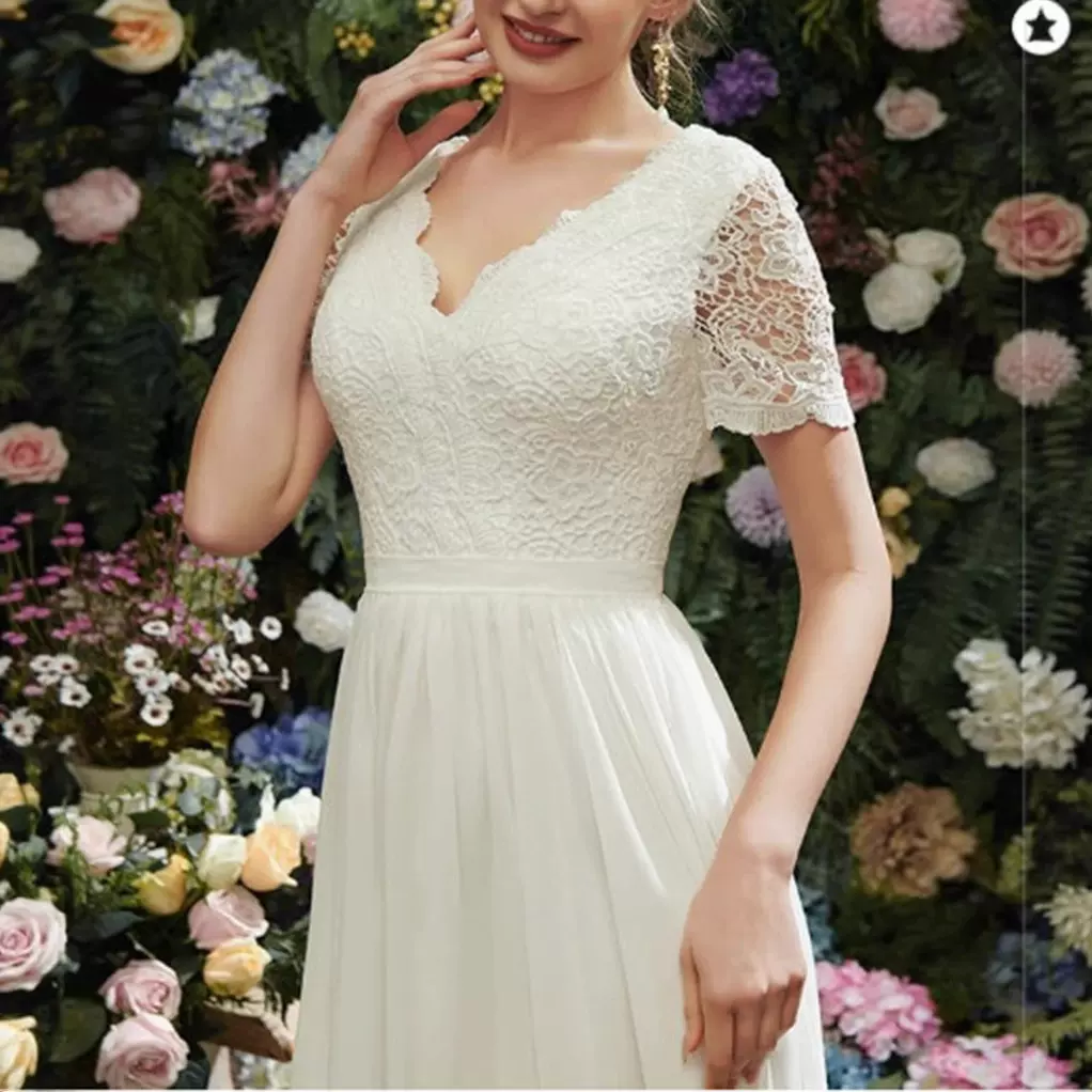 直供中长款婚纱2025新款白色伴娘服新娘结婚婚纱敬酒服晚宴年会欧