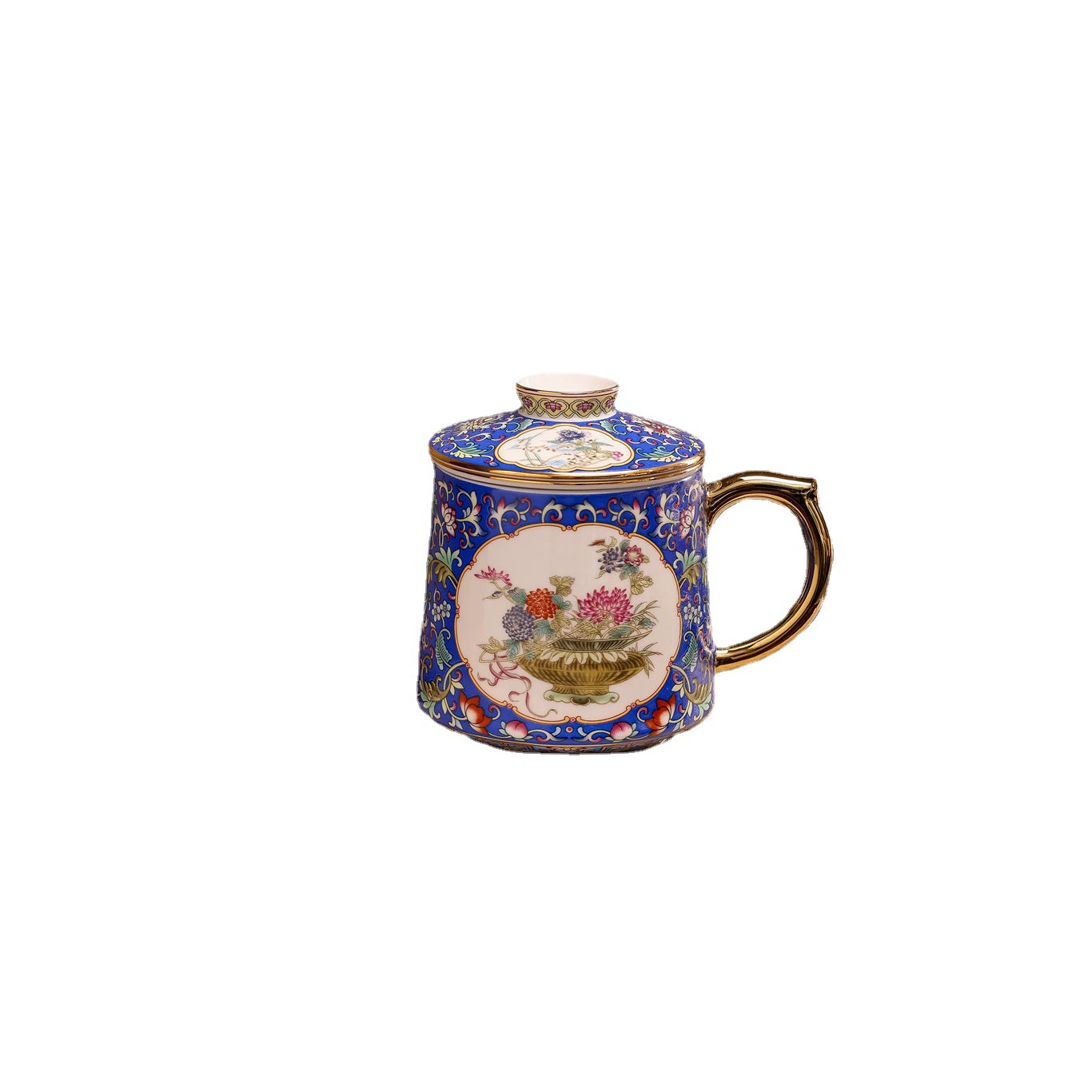 С ceramic чайная чашка Jingxu Fang с крышкой 401-500 мл для офиса и дома, несколько цветов