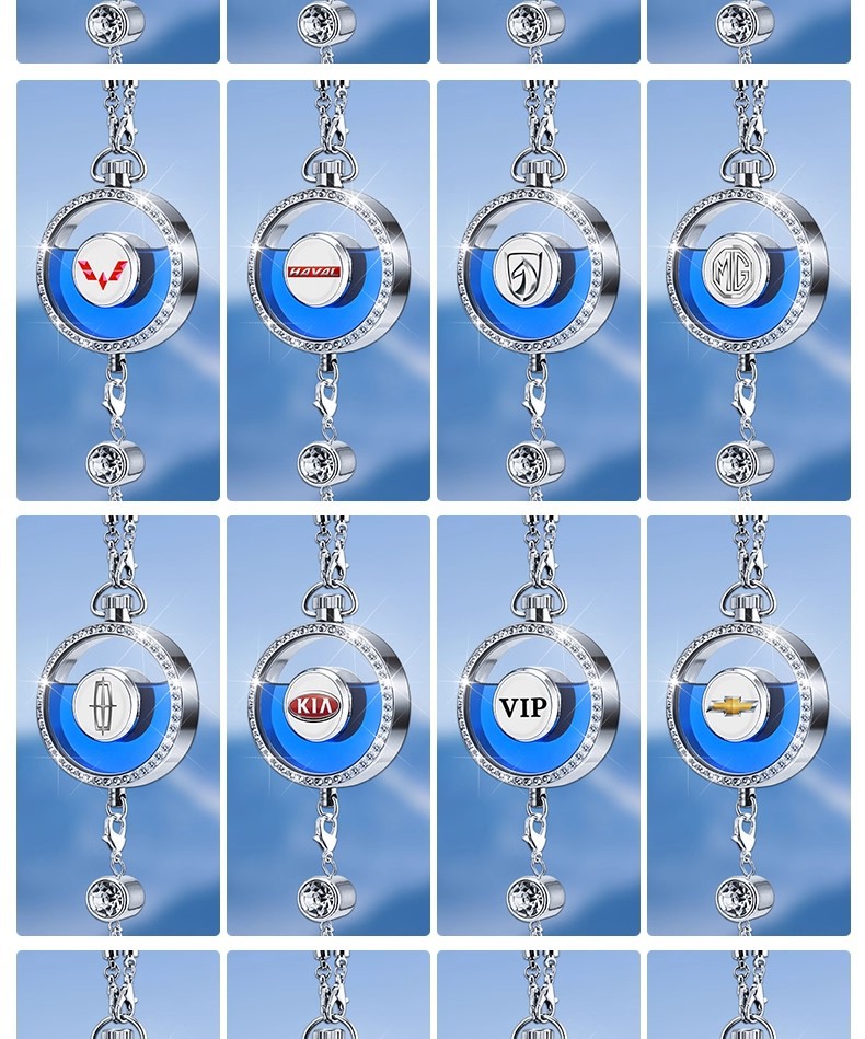 Cross-Border Car Perfume Pendant Car Interior Supplies Manufacturer Car Creative Personalized Perfume with Diamond Pendant Aromatherapy
