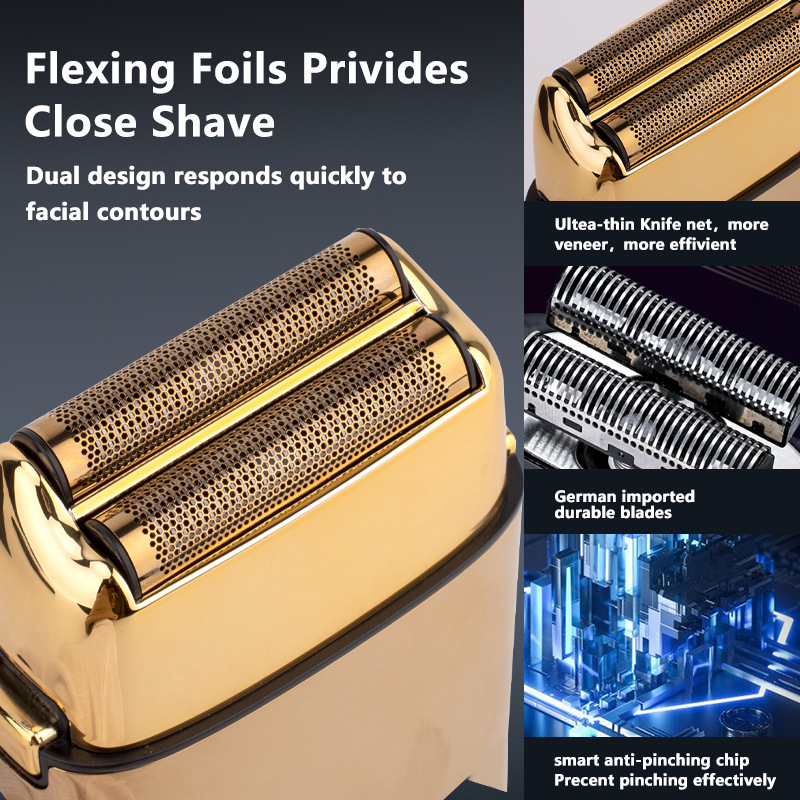 新款往復式刀頭光頭理髮推白器金屬刮鬍刀多功能電動剃鬚刀便攜式